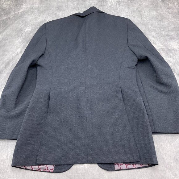 JCPenney Blazer Men 36 Gray Poly Texture Knit 60s 70s Suit Jacket VTG‎ USA - Picture 14 of 15